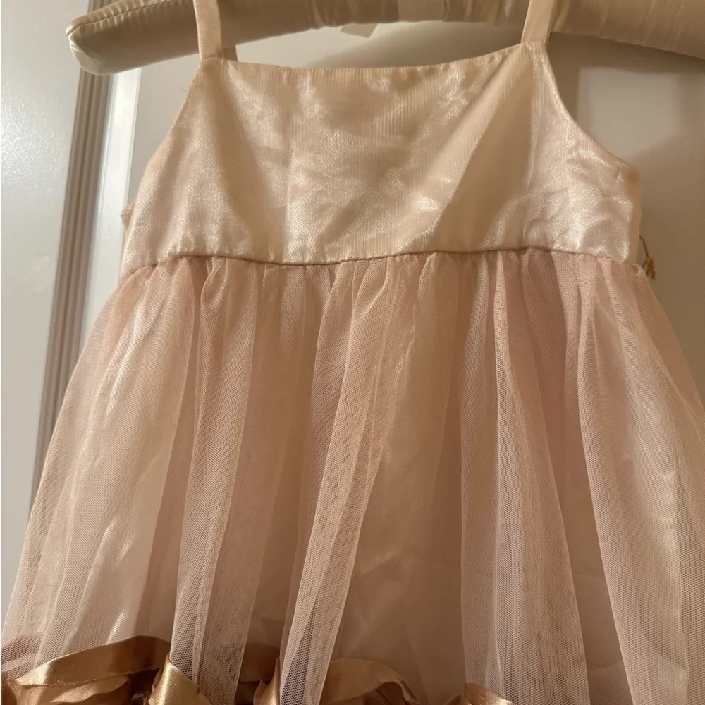 Bonnie Jean Gold Rosette Kids Dress